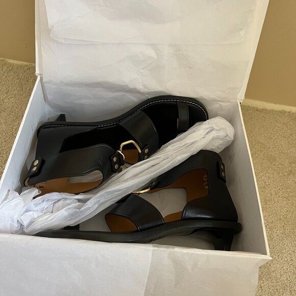 Isabel Marant Black Leather Sandals - New - Picture 3 of 7